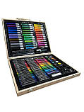 Великий набір для малювання олівці маркери в дерев'яній валізці 150шт | Art Set набір юного художника, фото 8