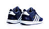Чоловічі зимові кросівки Adidas Iniki winter mid blue взуття Адідас Ініки з хутром сині шкіряні теплі зима, фото 9