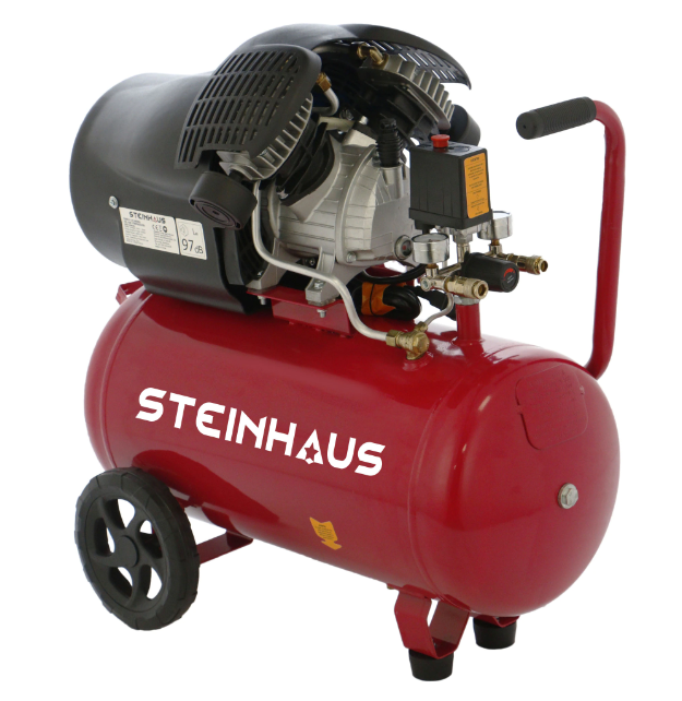 Компресор Steinhaus 2-циліндровий, 50л, 2200Вт, 3л.с