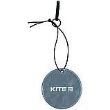 Підвіска м'яка кругла світловідбиваюча темно сіра Kite K23-110-1, фото 2