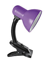 Лампа настольная TY 1108B на одну лампочку с прищепкой (фиолетовая), Sirius Light
