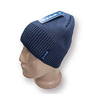 Шапка чоловіча "Тор" вовняна на флісі Warm, синя, 020133, фото 2