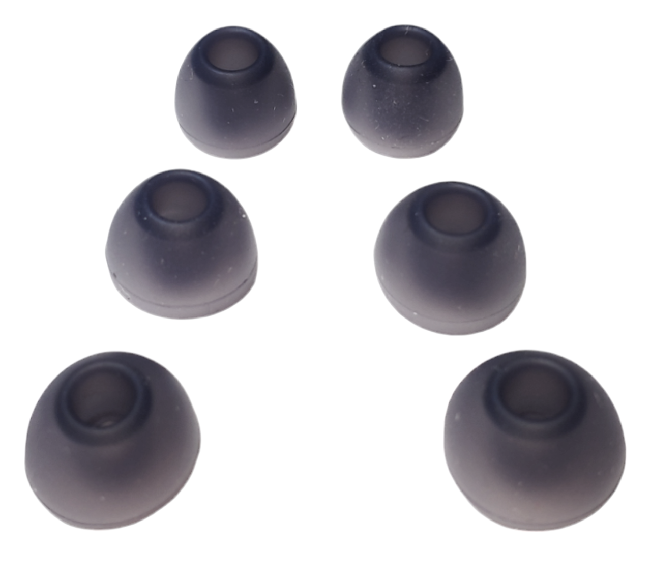 Амбушюри силіконові насадки для вакуумних навушників та гарнітур, 3 пари, розмір S/M/L сірі напівпрозорі