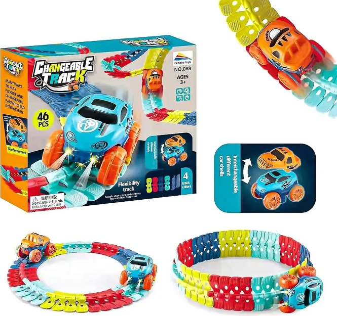 Гоночная трасса Changeable Track с машинкой, 46 деталей (дорога для ...