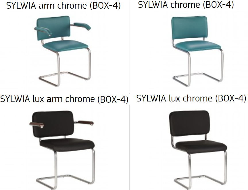 Стул офисный Sylwia Lux arm chrome Eсо-30, подлокотники 1.031, кратность заказа 4 штуки (Новый Стиль ТМ) - фото 6 - id-p256964733