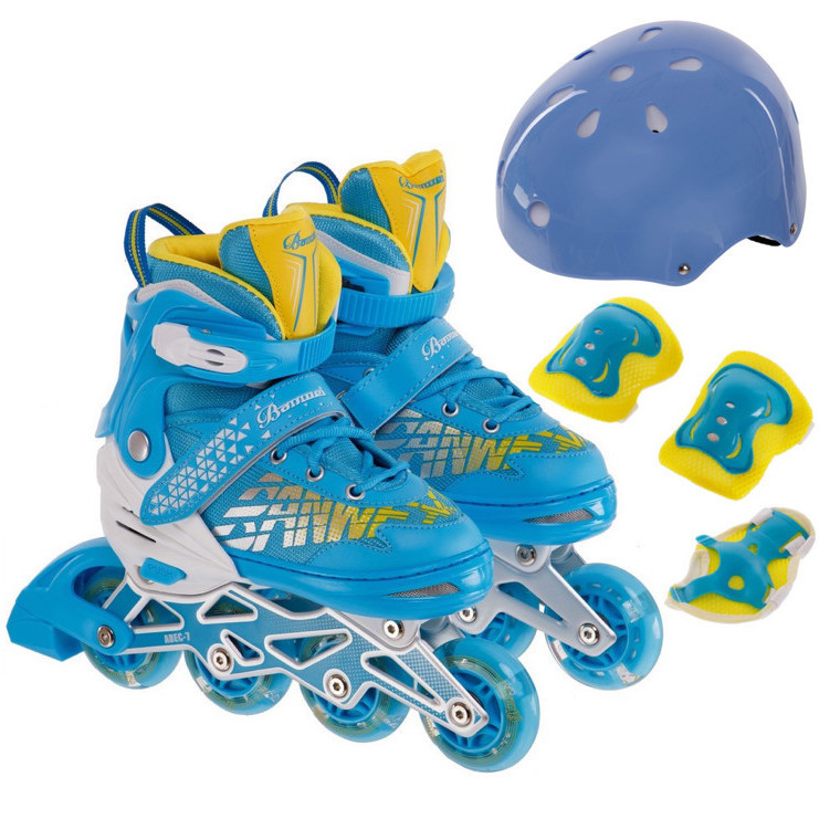 Комплект - ролики із захистом розмір M /35-38/колеса PU арт. 6917-М, фото 1