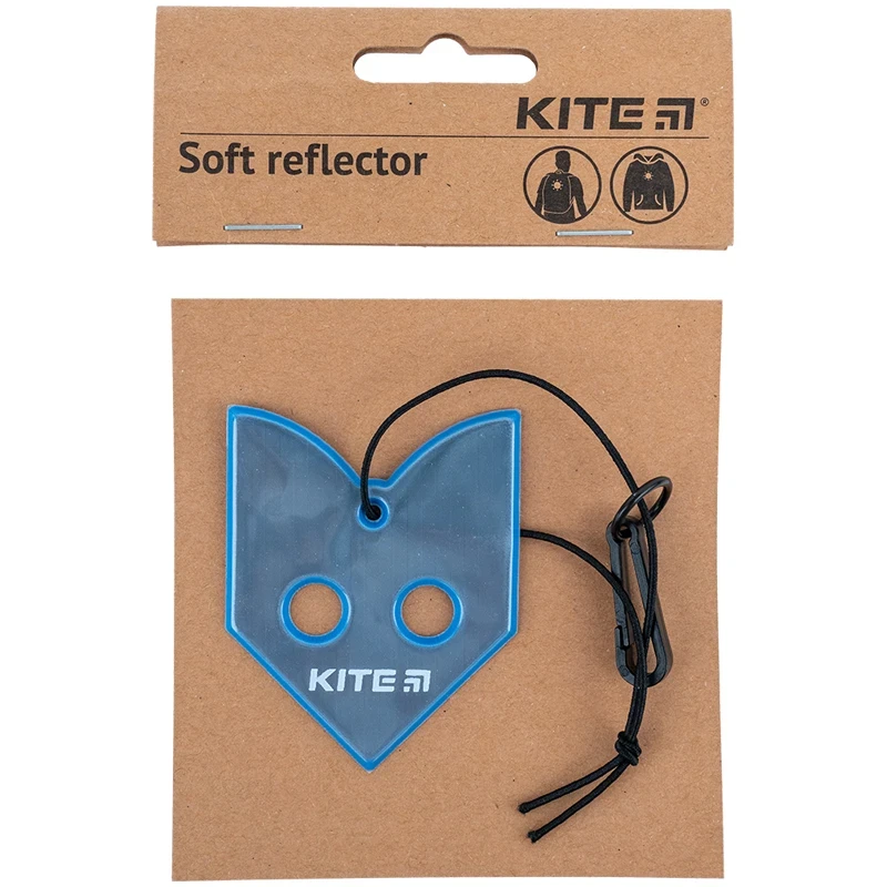 Підвіска м'яка фігурна світловідбиваюча блакитна Kite K23-111-1, фото 1