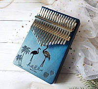 Музыкальный инструмент Калимба 17 key Kalimba Blue Flamingo