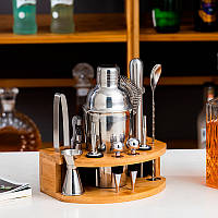 Набір для бара Youchen MC-MM12 з 12 предметів із підставкою 2 гейзери, щипці, ложка, шейкер, мадлер