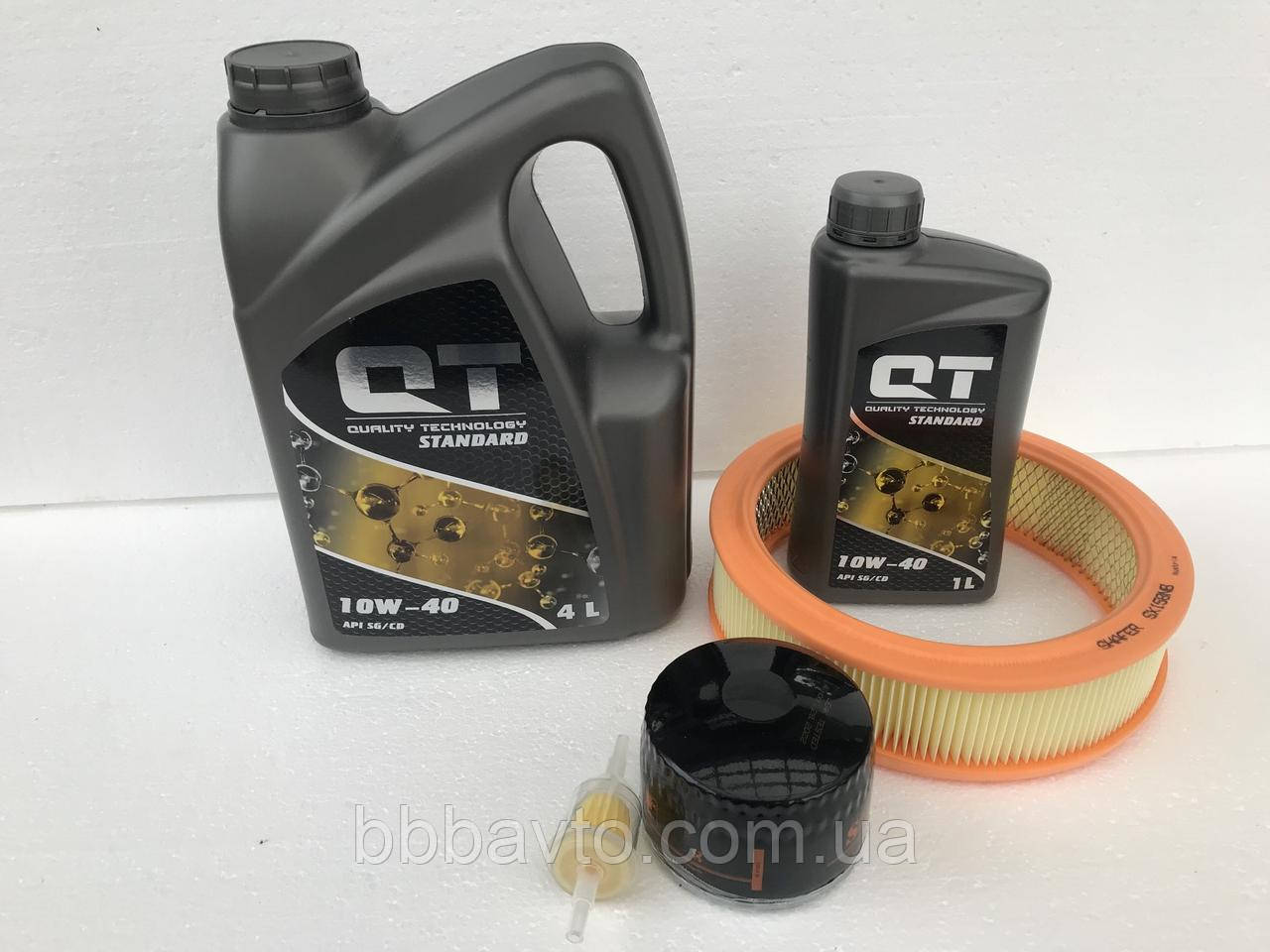 Набір для ТО двигуна ВАЗ 2101-2107 КАРБЮРАТОР (Фільтр 3шт+Олія 5л), фото 1