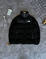 Зимняя куртка The North Face плюшевая мужская женская оверсайз черная до -30*С Пуховик Зе Норд Фейс M