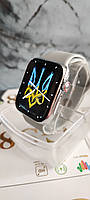 Умные смарт часы Smart Watch GS8 Pro Max 45mm смарт-часы с украинским языком и функцией звонка Серебро глянец