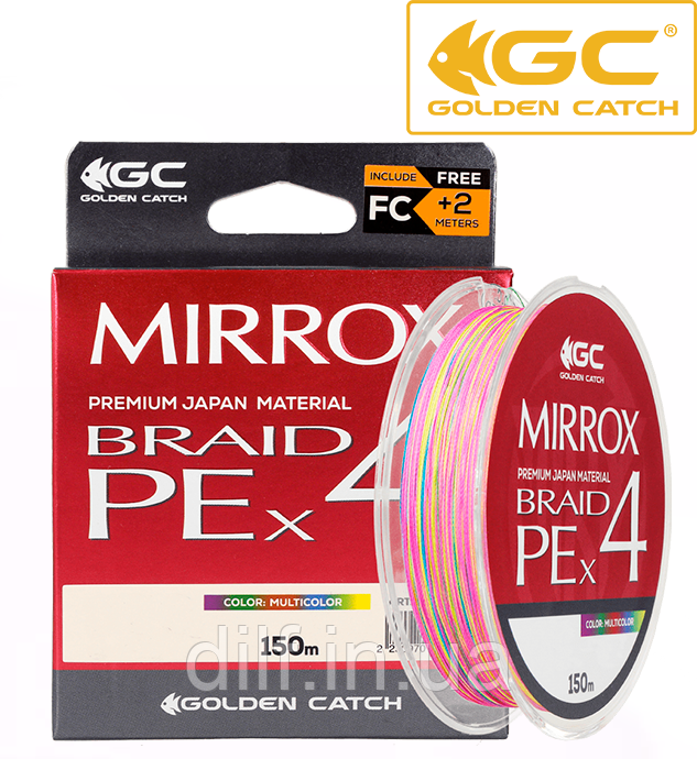 Шнур GC Mirrox PE X4 150м Multicolor #0.6