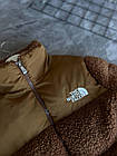 Зимова куртка The North Face плюшева чоловіча жіноча оверсайз коричнева до -30*С Пуховик Зе Норд Фейс, фото 9