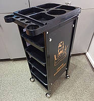 Візок перукарня косметологічний на 4 полички металевий каркас B-18