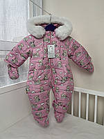 Комбінезон дитячий Ведмедики рожевий 80 розмір
