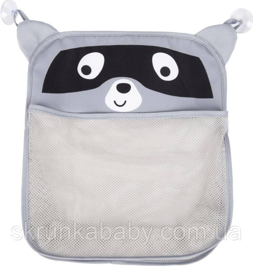 Дитяча сумка-органайзер у ванну кімнату на присоску FreeON Racoon, фото 1