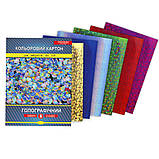 Набір кольорового картону "Голографічний" Преміум А4, 6 арк., фото 2