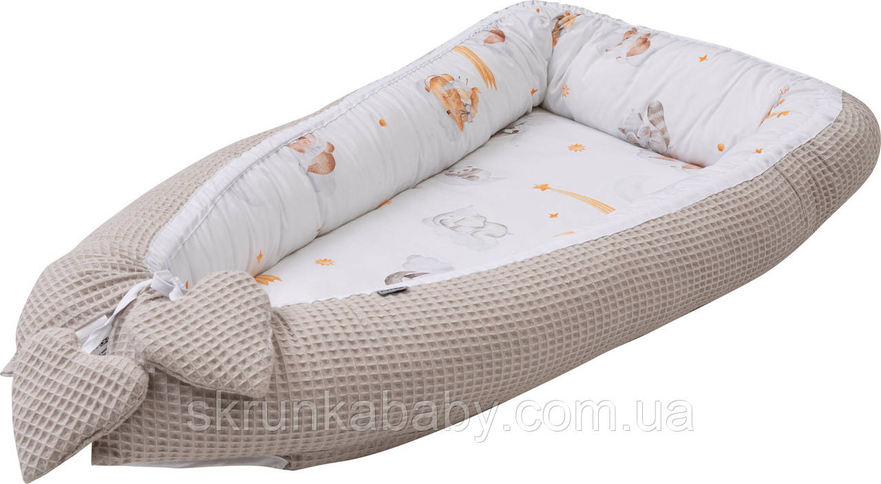 Дитячий кокон Bubaba by FreeON SLEEPY ANIMALS BEIGE