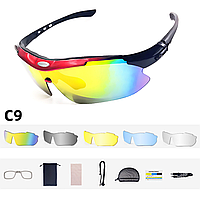 Тактические поляризационные очки HMACHE 5 линз, скал Polarized охота, спорт, вело очки, поляризация