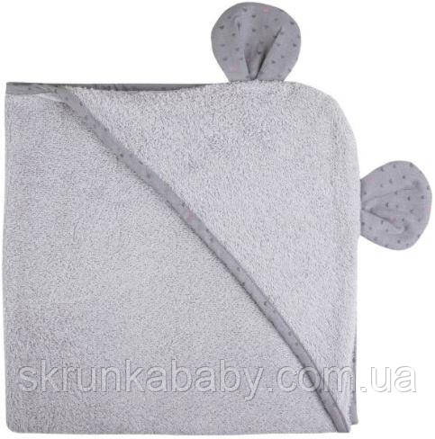 Рушник з капюшоном і вушками Bubaba by FreeON Grey 100х100 см, фото 1