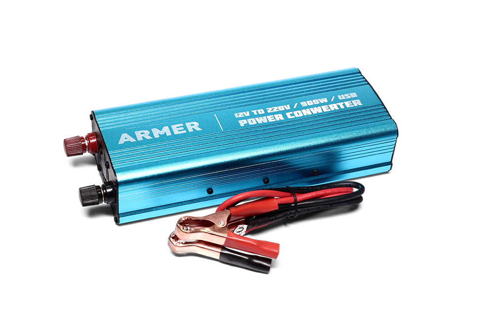 Автомобільний перетворювач напруги (інвертор) ARMER ARM-PI1000 12 в 220 Вольт з USB портом (макс. 900 Вт)