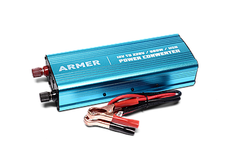 Автомобільний перетворювач напруги (інвертор) ARMER ARM-PI1000 12 в 220 Вольт з USB портом (макс. 900 Вт)