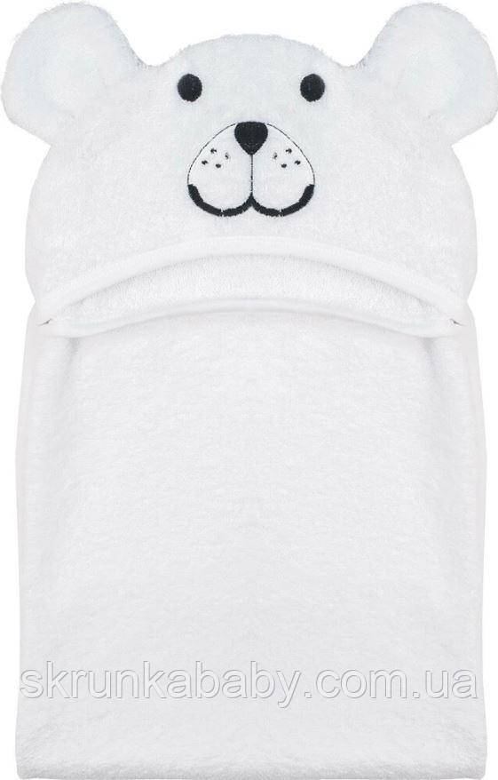 Рушник з капюшоном і вушками Bubaba by FreeON TEDDY White 110х75 см, фото 1