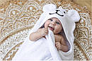Рушник з капюшоном і вушками Bubaba by FreeON TEDDY White 110х75 см, фото 3