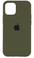 Силиконовый чехол с закрытым низом Apple iPhone 14 Silicon Case #22 Dark Olive