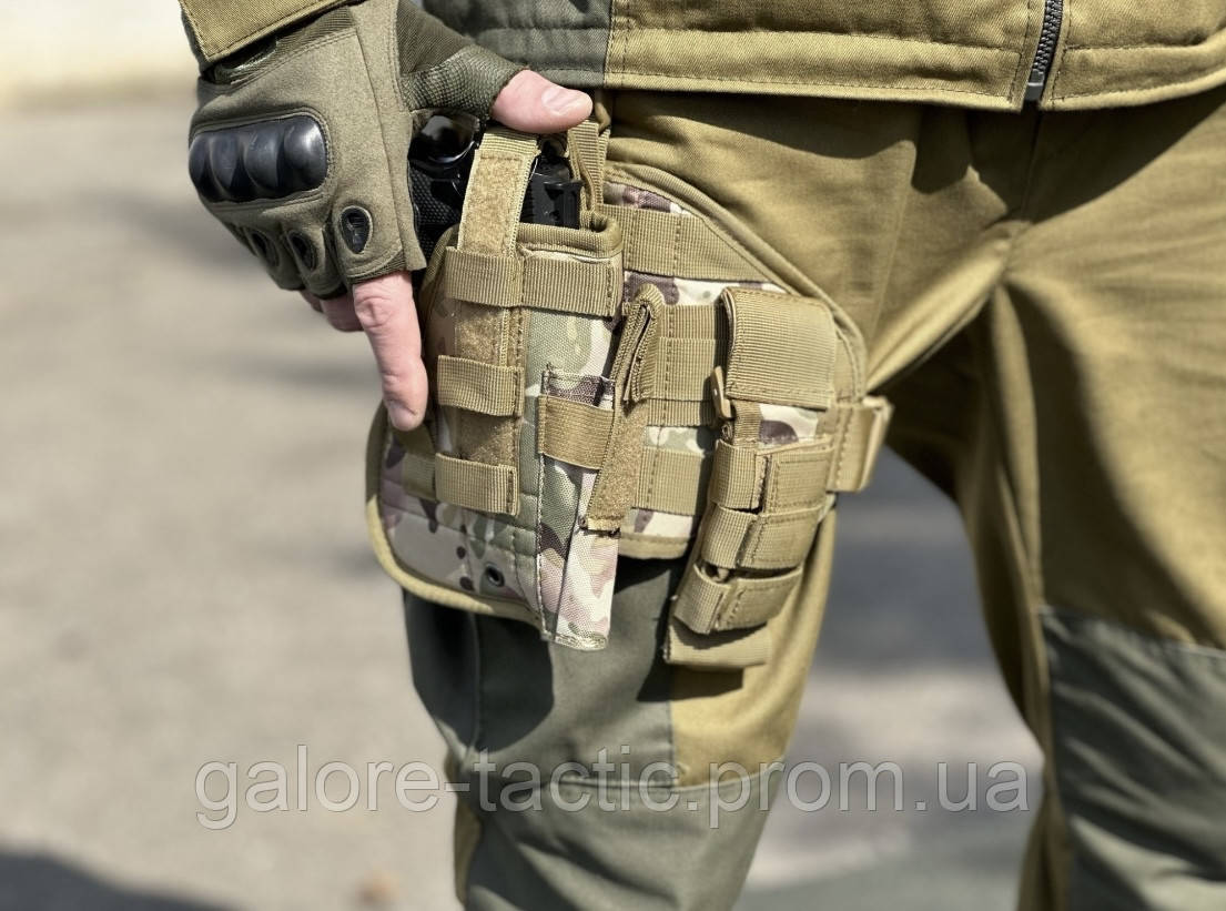 Тактична кобура на стегно для пістолетів АПС, Форт, ТТ; Кобура набедренная для пистолета - фото 2 - id-p2014059904