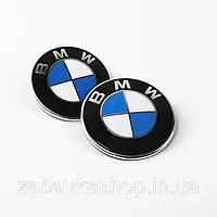 Шильдик на капот и багажник автомобиля BMW размером 78 mm, авто эмблема БМВ Е53 Е67 Х5 7 серии