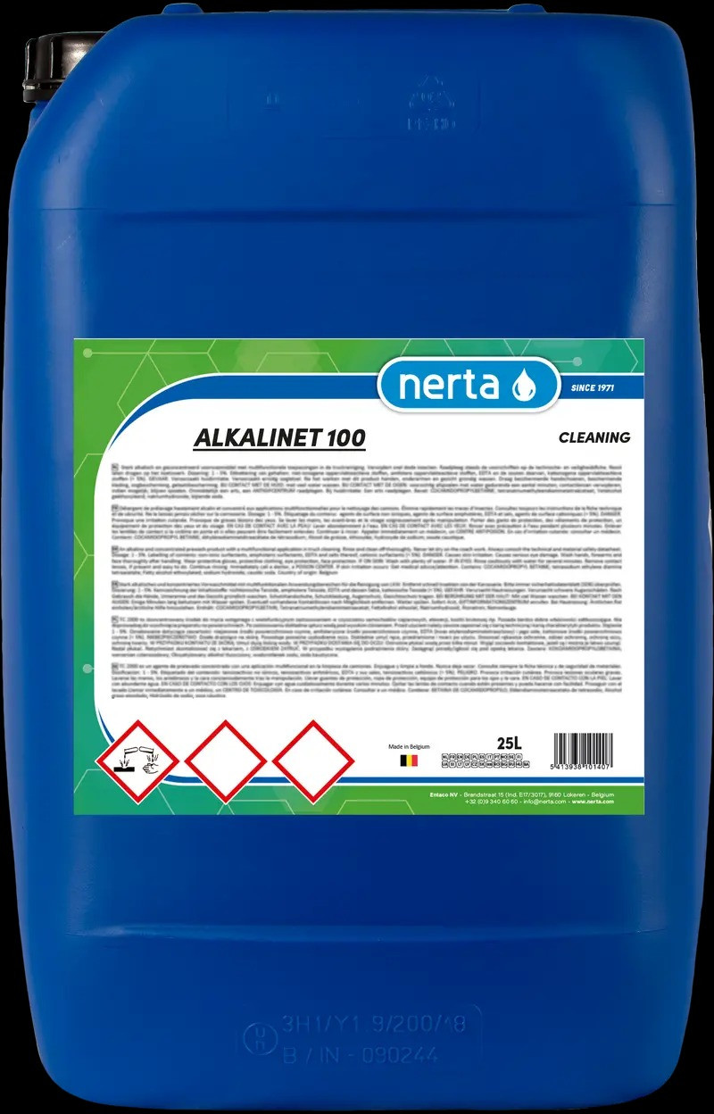 Лужний миючий засіб для видалення жиру та нагару Nerta  ALKALINET 100 5л, фото 1