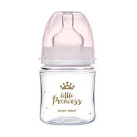 Бутылка с широким антиколиковым отверстием 120 мл "Royal baby" Canpol babies Розовая