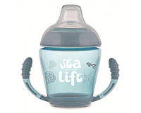 Кружка непроливайка с мягким силиконовым носиком Canpol babies Sea Life - серая 230 мл (56/501_grey)