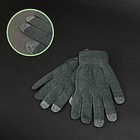 Шерстяные сенсорные перчатки, Перчатки для сенсорных телефонов унисекс Korona Черный (0811)
