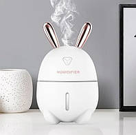 Зволожувач повітря і нічник 2 в 1 Humidifiers Rabbit кролик зайчик Рожевий