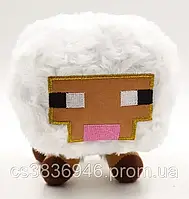 Дитяча плюшева іграшка біла овечка з ігри майнкрафт, м'яка іграшка овечка Minecraft, вівця майнкрафт