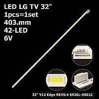 LED подсветка LG TV 32" 6920L-0001C 32LS560T 32LS570S 32LM580T 32LM580S 32LS5600 32LS561T 32LS562T 1шт.
