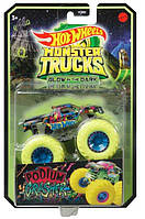 Машинка-внедорожник Mattel Светящиеся в темноте Monster Trucks Hot Wheels, 1:64, в асс. HCB50