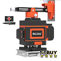 Лазерний рівень Hilda 3D ЗЕЛЕНИЙ ЛУЧ лазерний нівелір 12 ліній 360 градусів