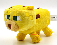 Жовтий оцелот Майнкрафт, м'яка дитяча плюшева лялька для маленьких гравців MineCraft