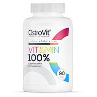 Вітаміни та мінерали OstroVit 100% Vit & Min, 90 таблеток