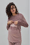 Домашній костюм для вагітних та годування HYGGE фрезовий, фото 6