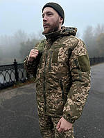 Куртка зимняя ВСУ на стеганной подкладке пиксель, теплая курточка для военных пиксель, бушлат ЗСУ зима пиксель