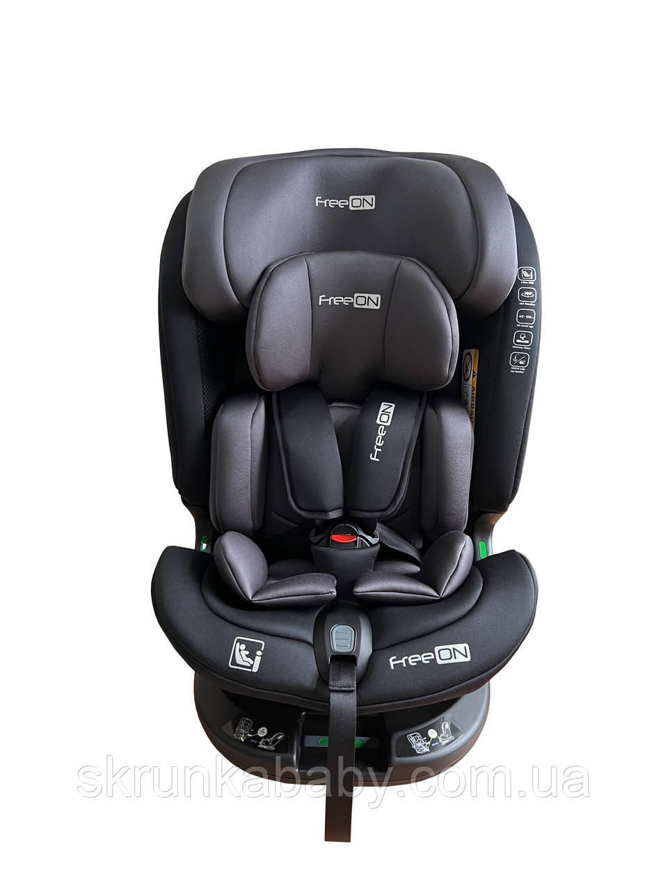 Автокрісло FreeON EPIC, поворотність 360°, iSize 40-150 см, темно-сірий, фото 1