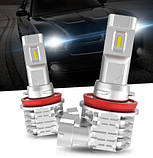 MINI LED лампа H11 (h8 h9 h16) з обманкою , ВУЗЬКИЙ ДІОД, ПРАВИЛЬНИЙ ПУЧОК СВІТЛА, 1шт, фото 9