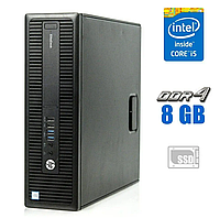 Пк для работы HP EliteDesk 800 G2 SFF, cистемный блок (4 ядра 3.3 - 3.9 GHz) Core i5-6500/8GB/240SSD