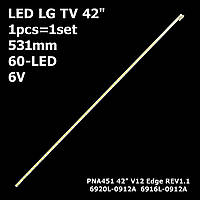 LED подсветка LG TV 42" PNA451 42" V12 Edge REV1.1 6920L-0001C 6922L-0016A 6916L-0815A LC420EUE (SE)(F1) 1шт.