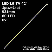 LED подсветка LG TV 42" PNA451 42" V12 Edge REV1.1 42LM615T 42LM620S 42LM620T 42LM625T 42LS570S 42LS5700 1шт.